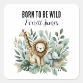 小さな野生の人 スクエアシール (正面)