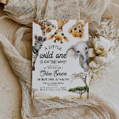 小さな野生の招待状 | サファリ風ベビーシャワー 招待状