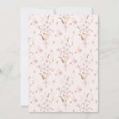 小さな野生の花かわいい赤ちゃん女の子シャワーの招待 招待状 (裏面)