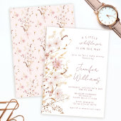 小さな野生の花かわいい赤ちゃん女の子シャワーの招待 招待状