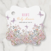 小さな野生の花が開花の赤ちゃんシャワー中 フェイバータグ (正面)