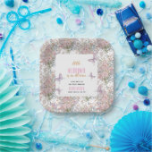 小さな野生の花が開花の赤ちゃんシャワー中 ペーパープレート (パーティー)