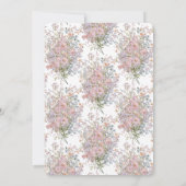 小さな野生の花が開花の赤ちゃんシャワー中 招待状 (裏面)