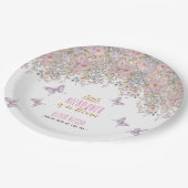 小さな野生の花が開花の赤ちゃんシャワー#2 ペーパープレート (アングル)