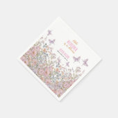 小さな野生の花が開花の赤ちゃんシャワー#3 スタンダードカクテルナプキン (角)