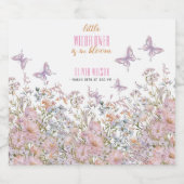 小さな野生の花が開花の赤ちゃんシャワー#3 スパークリングワインラベル (シングルラベル)