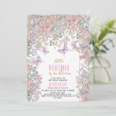 小さな野生の花が開花の赤ちゃんシャワー#6 招待状 (スタンド正面)