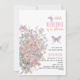 小さな野生の花が開花の赤ちゃんシャワー#7 招待状