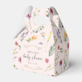 小さな野生の花のフローラピンクの赤ちゃんシャワー フェイバーボックス (裏面サイド)