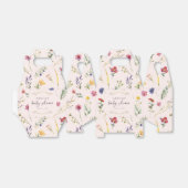 小さな野生の花のフローラピンクの赤ちゃんシャワー フェイバーボックス (折り畳みなし)