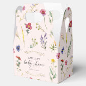小さな野生の花のフローラピンクの赤ちゃんシャワー フェイバーボックス (オープン)