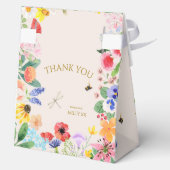 小さな野生の花のママへ蜂の赤ちゃんシャワー フェイバーボックス (裏面)