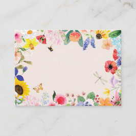 小さな野生の花のママへ蜂の赤ちゃんシャワー プレイスカード