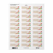 小さな野生の花のママへ蜂の赤ちゃんシャワー ラベル (フルシート)