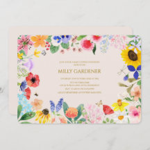 小さな野生の花のママへ蜂の赤ちゃんシャワー