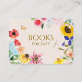 小さな野生の花のママ蜂の赤ちゃんシャワー本へ エンクロージャーカード (裏面)