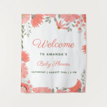 小さな野生の花の少女ピーチベイビーシャワー