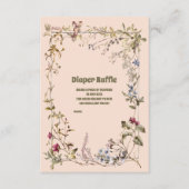 小さな野生の花の少女 ベビーシャワーのお祝いカード エンクロージャーカード (正面)