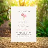 小さな野生の花の赤ちゃんが咲く ベイビーシャワー Inv 招待状