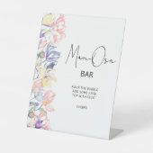 小さな野生の花の赤ちゃんシャワー母 – osaバー 台座サイン (正面)