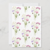 小さな野生の花の途中の赤ちゃんシャワー招待状 招待状 (裏面)