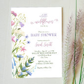小さな野生の花の途中の赤ちゃんシャワー招待状 招待状