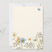 小さな野生の花ボホ春フローラの赤ちゃんシャワー 招待状 (裏面)