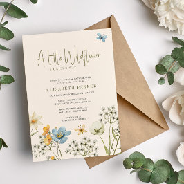 小さな野生の花ボホ春フローラの赤ちゃんシャワー 招待状