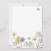 小さな野生の花ボホ春フローラの赤ちゃんシャワー 招待状 (裏面)