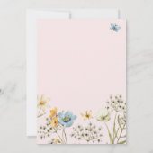 小さな野生の花ボホ春フローラの赤ちゃんシャワー 招待状 (裏面)
