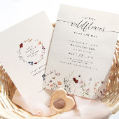 小さな野生の花ボホ赤ちゃんシャワービー 招待状