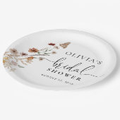小さな野生の花 ブライダルシャワーの紙皿 ペーパープレート (アングル)