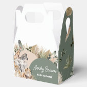 小さな野生の1つのサファリ動物の赤ちゃんシャワー フェイバーボックス (オープン)