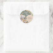 小さな野生の1つのサファリ動物の赤ちゃんシャワー ラウンドシール (バッグ)