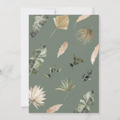 小さな野生の1つのサファリ動物の赤ちゃんシャワー 招待状 (裏面)