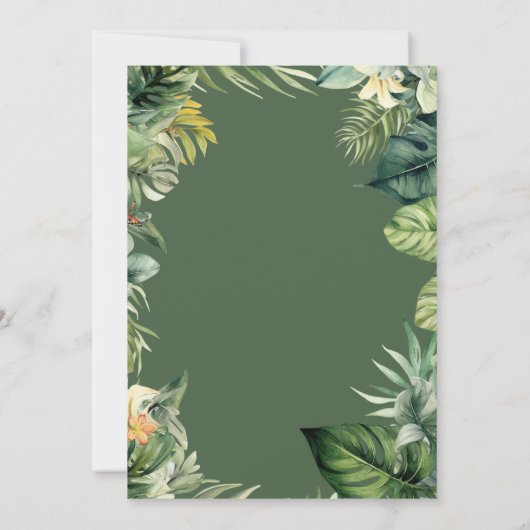 小さな野生の1つのサファリ動物の赤ちゃんシャワー 招待状 (裏面)