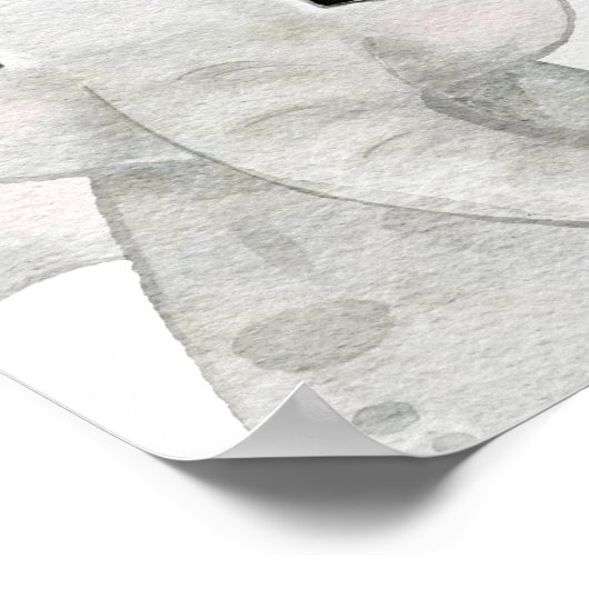 小さな野生の1つのジャングルの女の子の赤ちゃんシャワーへようこそ ポスター (角)