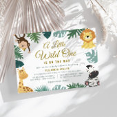 小さな野生の1つの森の赤ちゃんシャワーの招待状