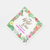 小さな野生の1つの熱帯性動物の赤ちゃんシャワー スタンダードランチョンナプキン (角)