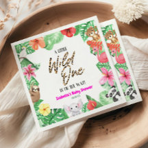 小さな野生の1つの熱帯性動物の赤ちゃんシャワー