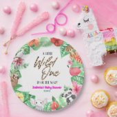 小さな野生の1つの熱帯性動物の赤ちゃんシャワー ペーパープレート (パーティー)