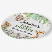 小さな野生の1つの赤ちゃんシャワー ペーパープレート (アングル)