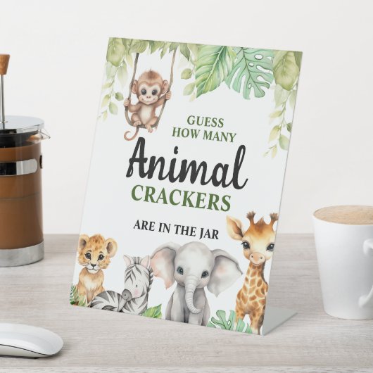 小さな野生の1つの赤ちゃんシャワー 台座サイン (インサイチュ)