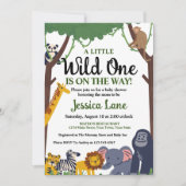 小さな野生の1つの赤ちゃんシャワー 招待状 (正面)