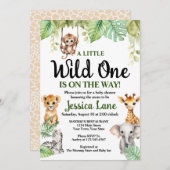 小さな野生の1つの赤ちゃんシャワー 招待状 (正面/裏面)