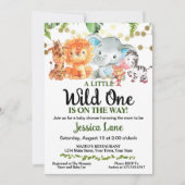 小さな野生の1つの赤ちゃんシャワー 招待状 (正面)