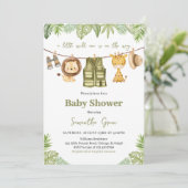 小さな野生の1つの赤ちゃんシャワー 招待状 (スタンド正面)
