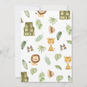 小さな野生の1つの赤ちゃんシャワー 招待状 (裏面)