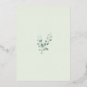 小さな野生の1つの赤ん坊の動物の赤ちゃんシャワー 箔招待状 (裏面)