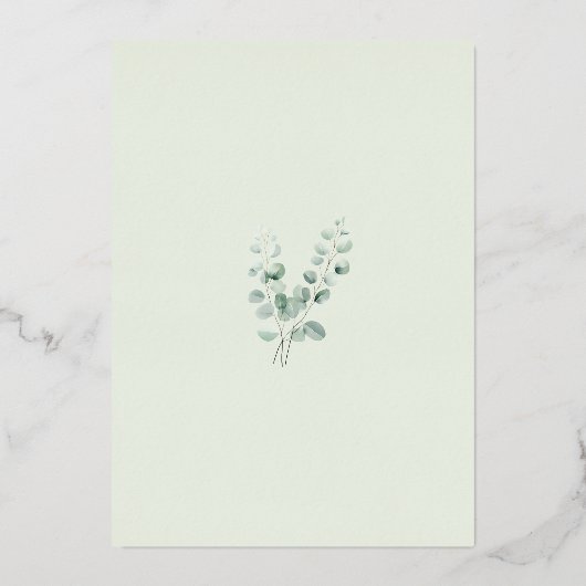 小さな野生の1つの赤ん坊の動物の赤ちゃんシャワー 箔招待状 (裏面)